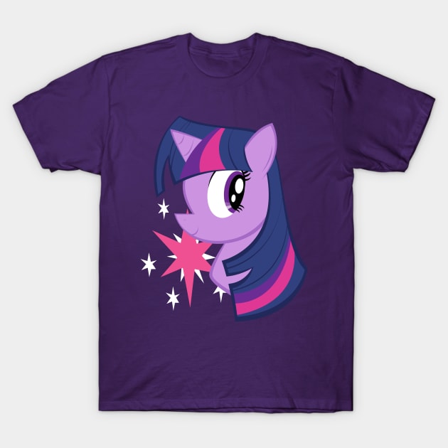 Pony Head: Twilight Sparkle T-Shirt by soldominotees